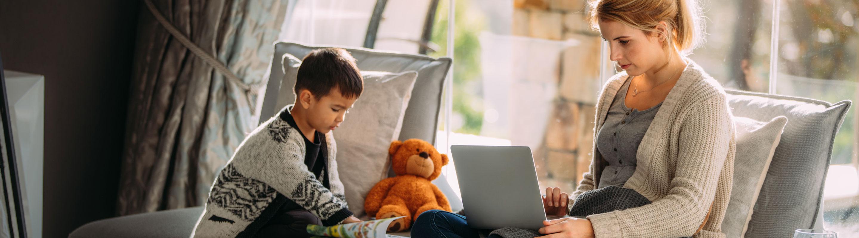 Post-Traditional Student Working With Child